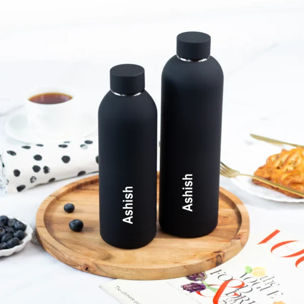 Quench - Personalised Water Bottle - Black - Image 4