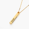 Pillar Bar Necklace - Rose Gold Vermeil