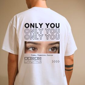 Only You Custom Eye Photo Oversized T-shirt - Back Print Only (For Girlfriend/Boyfriend)
