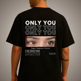 Only You Custom Eye Photo Oversized T-shirt - Back Print Only (For Girlfriend/Boyfriend)